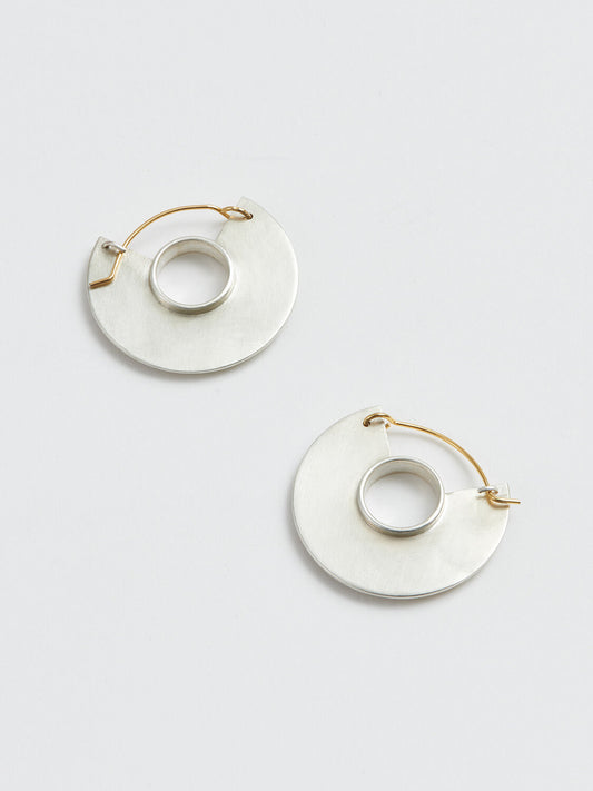 Waxing Gibbous Hoop Earrings